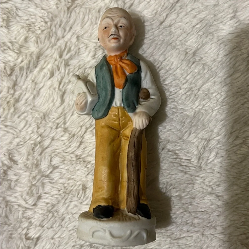 2 Vintage Homco porcelain Old Man Farmer Figurine’s